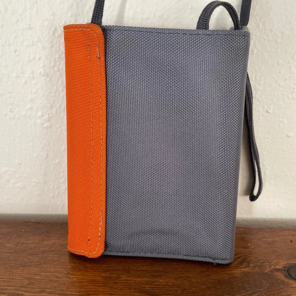 Samsonite Travel Passport Case Crossbody Bag Orange‎ gray wallet cardholder